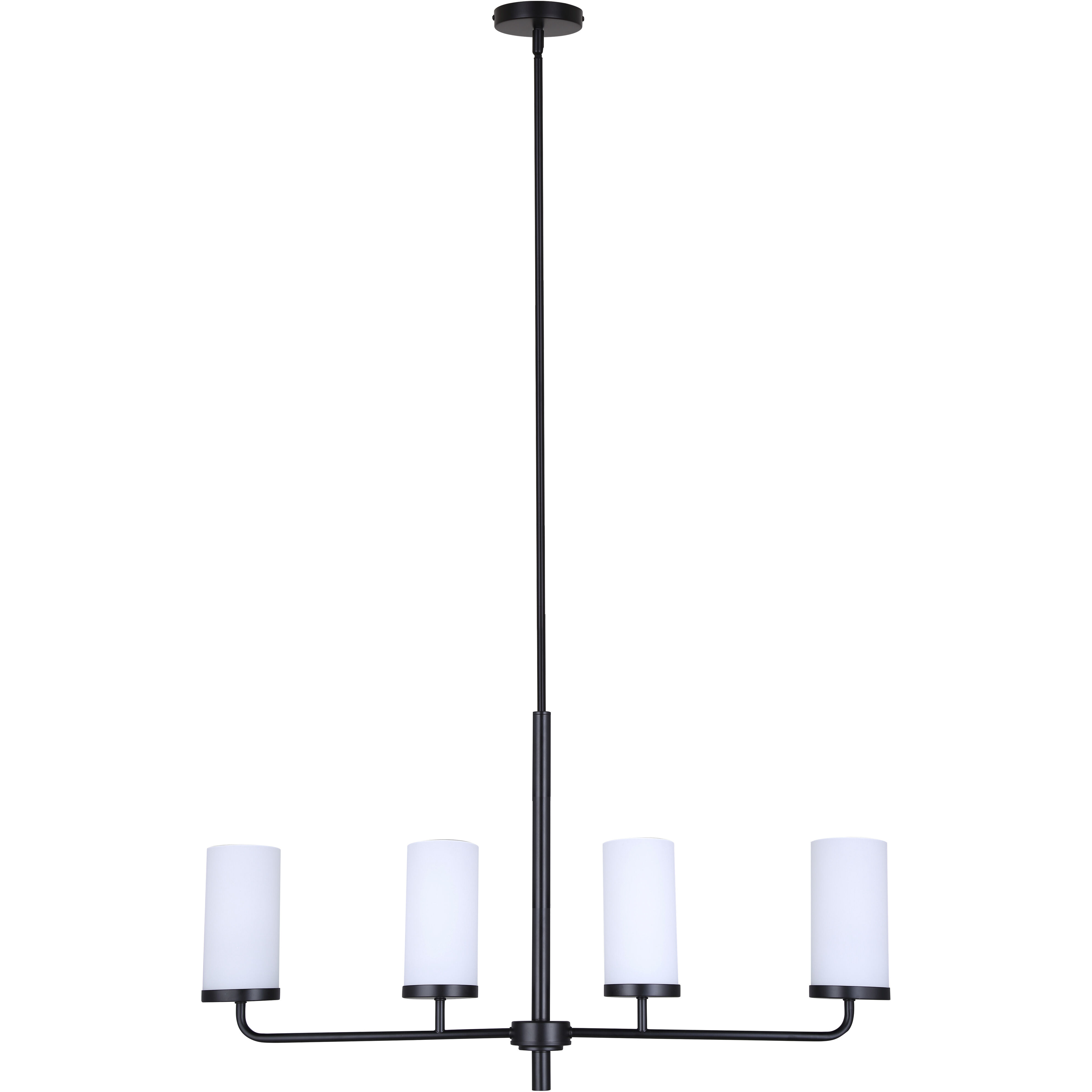 Malloy 4 Light 23.25 inch Matte Black Chandelier Ceiling Light