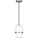 Isla 1 Light 6 inch Gold/Matte White Pendant Ceiling Light