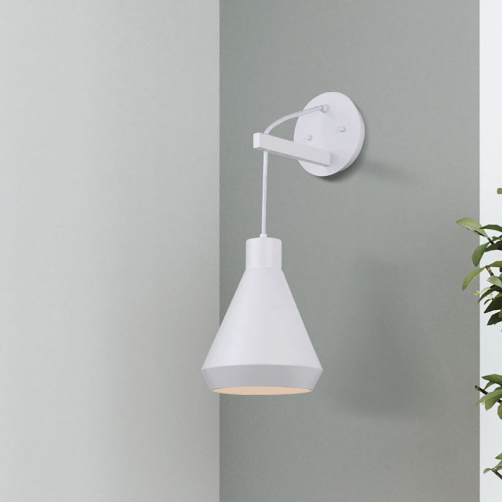 Byck 1 Light 7 inch Matte White Wall Fixture Wall Light