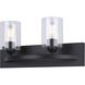 Hampton 2 Light 18 inch Matte Black Vanity Light Wall Light