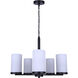 Britton 5 Light 21 inch Matte Black Chain Chandelier Ceiling Light