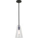Luisa 1 Light 5.88 inch Black Pendant Ceiling Light