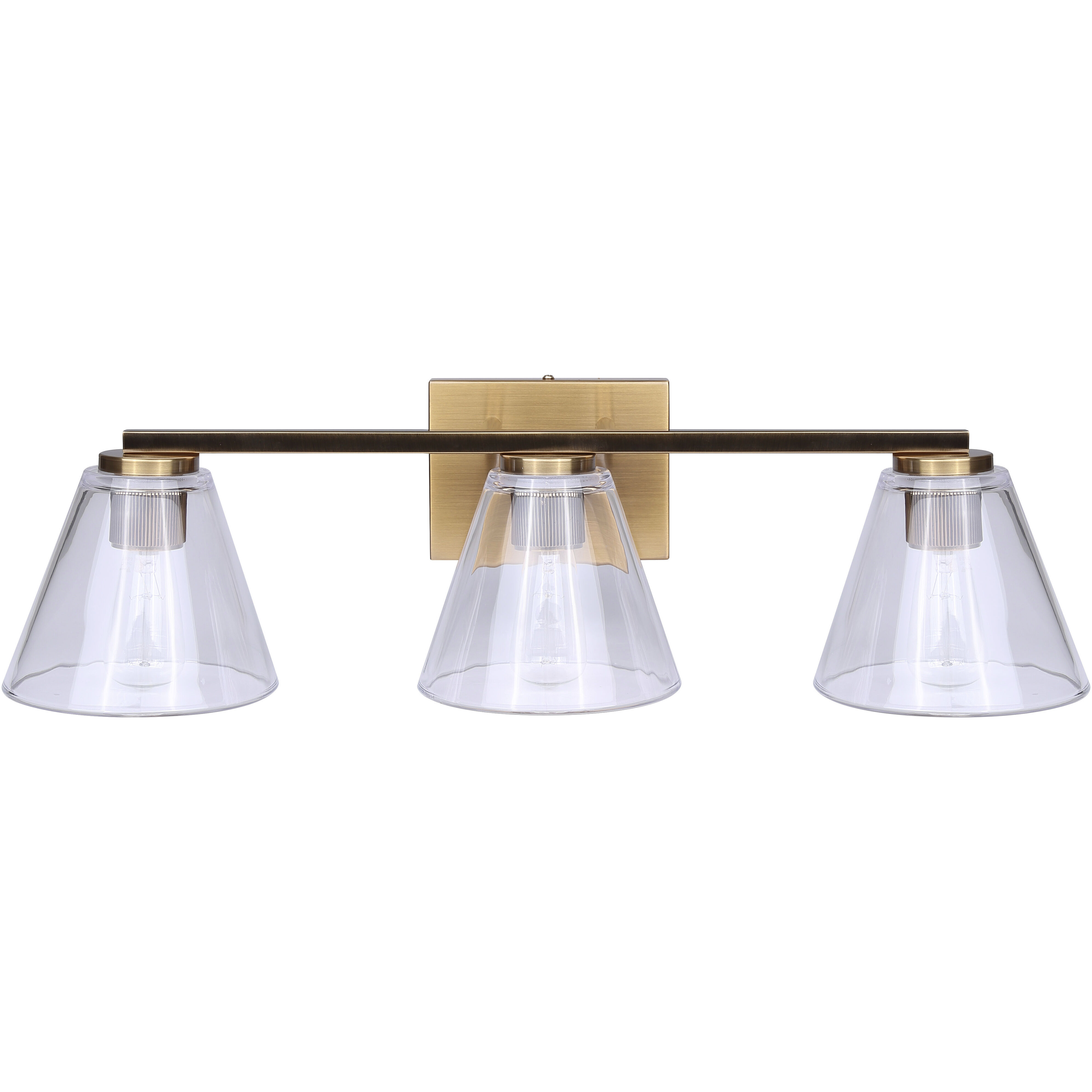 Berklie 3 Light 25.5 inch Gold Vanity Light Wall Light