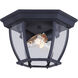 Madison 2 Light 11 inch Black Outdoor Flush Mount