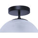 Mackenna 1 Light 9.75 inch Black Semi-Flush Mount Ceiling Light