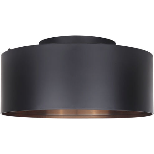 Madison 2 Light 16 inch Black Flush Mount Ceiling Light