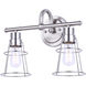 Dree 2 Light 15 inch Brushed Nickel Vanity Light Wall Light