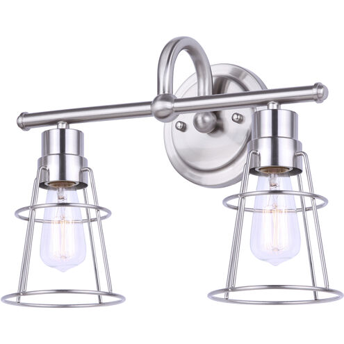 Dree 2 Light 15 inch Brushed Nickel Vanity Light Wall Light