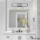 Madison LED 25 inch Black Vanity Light Wall Light in 25 in.