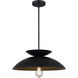 Ziva 1 Light 18 inch Matte Black Pendant Ceiling Light