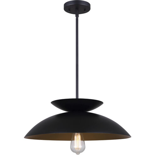 Ziva 1 Light 18 inch Matte Black Pendant Ceiling Light