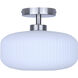 Mallory 1 Light 10.5 inch Brushed Nickel Flush Mount Ceiling Light