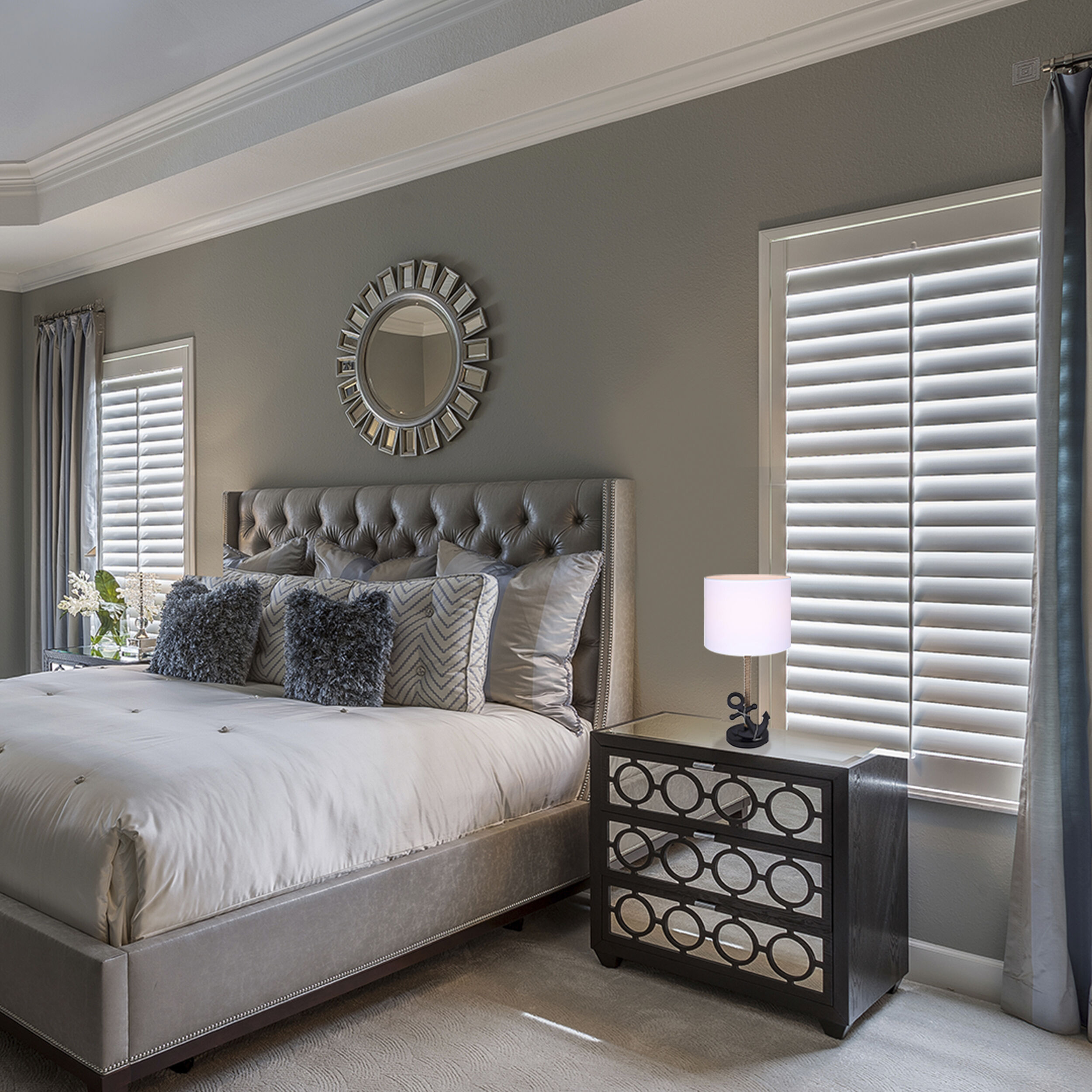 Sidro 26 inch 100.00 watt Matte Black Table Lamp Portable Light