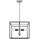 Bodie 4 Light 15 inch Black/Gold Chandelier Ceiling Light