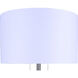 Clara 61 inch 100.00 watt Brushed Nickel Floor Lamp Portable Light