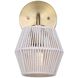 Willow 1 Light 7.25 inch Gold Vanity Light Wall Light