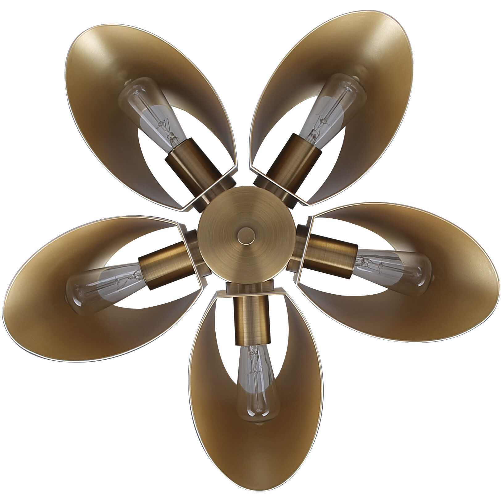 Daxton 5 Light 21.5 inch Matte White and Gold Chandelier Ceiling Light