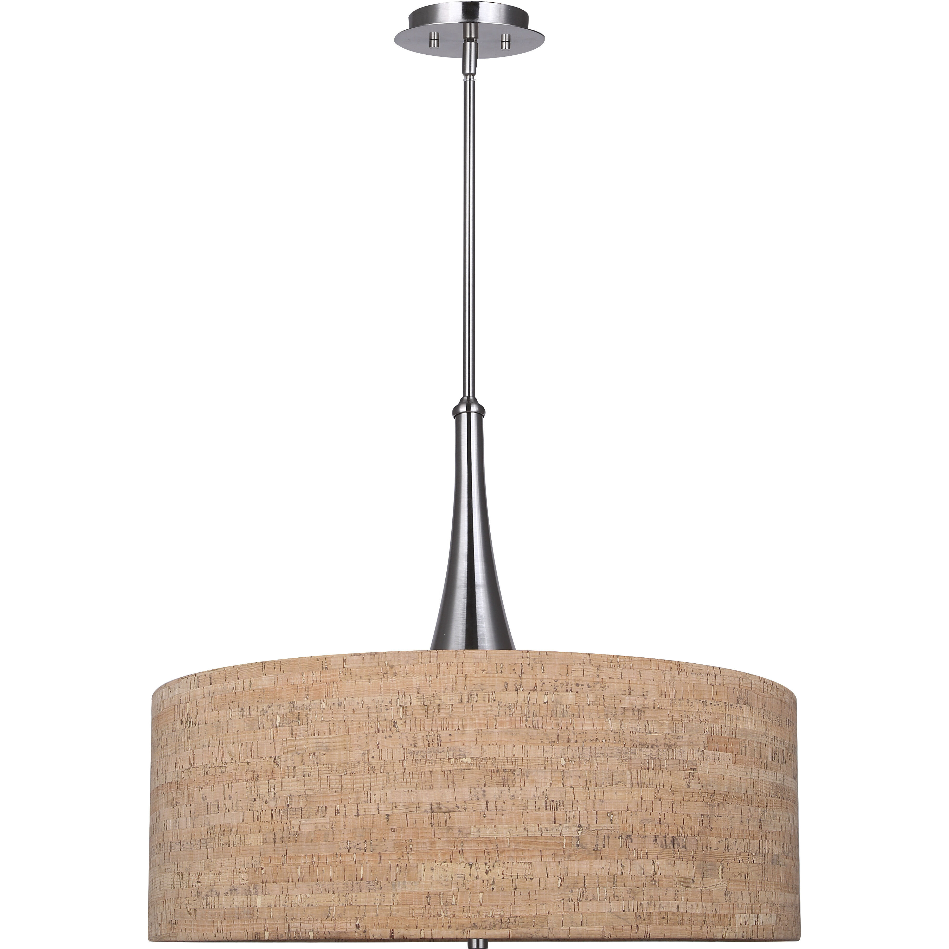 Eden 3 Light 22 inch Brushed Nickel Chandelier Ceiling Light