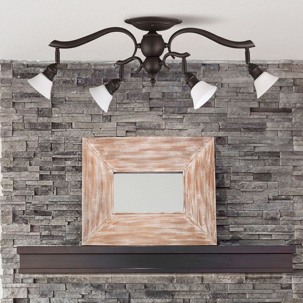 Madison 4 Light Oil Rubbed Bronze Track Ceiling Light