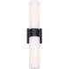 Maxine 2 Light 4.75 inch Black Vanity Light Wall Light