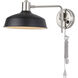 Bello 1 Light 10 inch Brushed Nickel/Matte Black Wall Fixture Wall Light