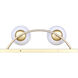 Monroe 2 Light 18 inch Gold Vanity Light Wall Light