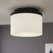 Britton 1 Light 9 inch Matte Black Flush Mount Ceiling Light in Flat Opal Glass