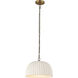 Audrey 1 Light 15 inch Antique Brass Pendant Ceiling Light