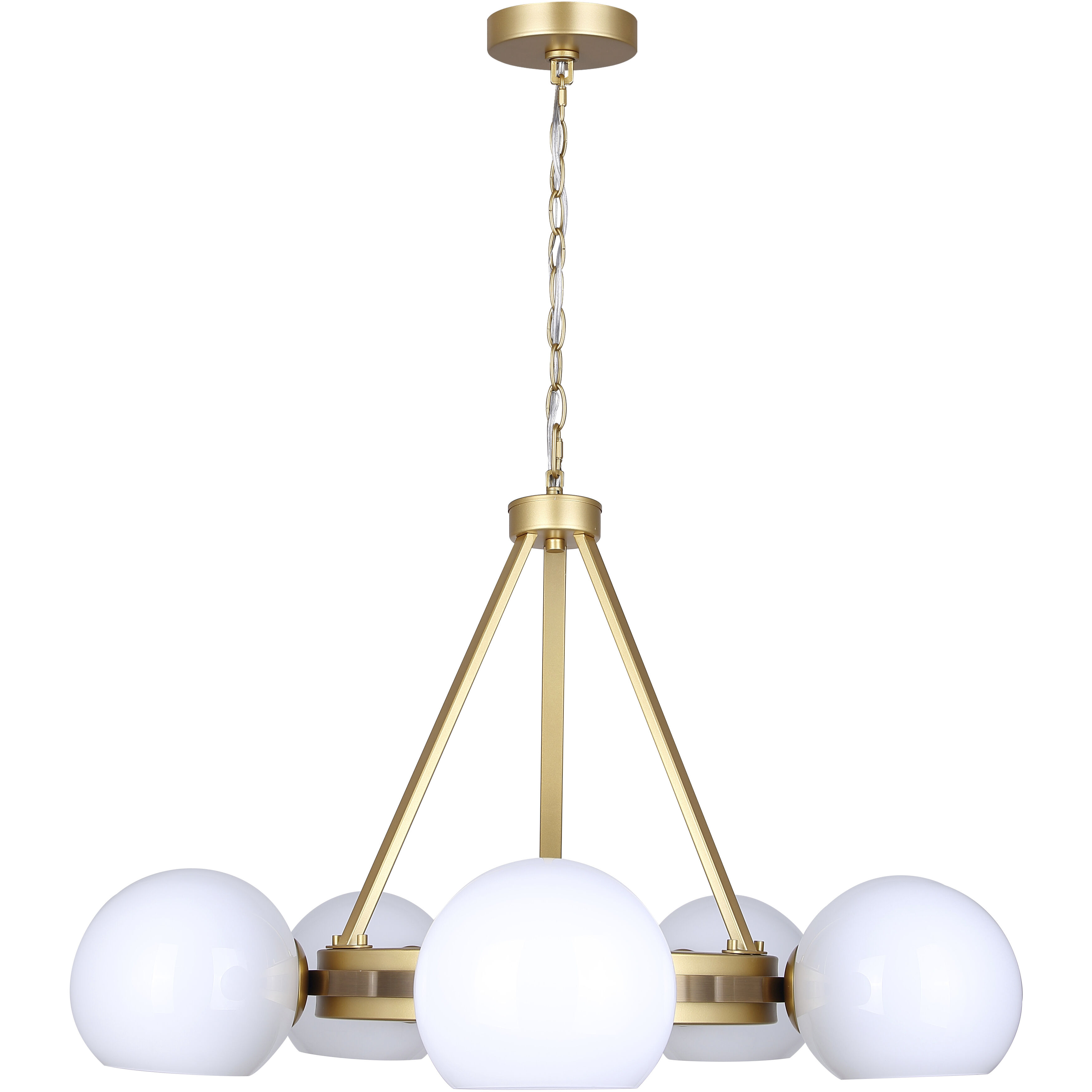 Monroe 5 Light 30.25 inch Gold Chandelier Ceiling Light
