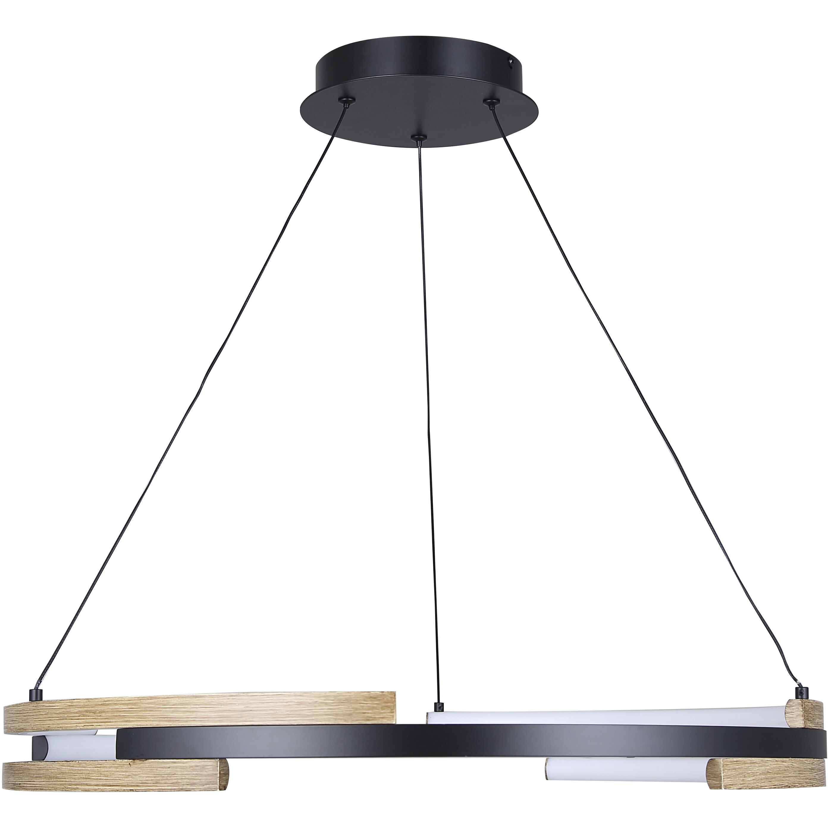 Azria LED 23.75 inch Matte Black Chandelier Ceiling Light