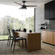 Kade 48 inch Matte Black with Black and Maple Blades Ceiling Fan