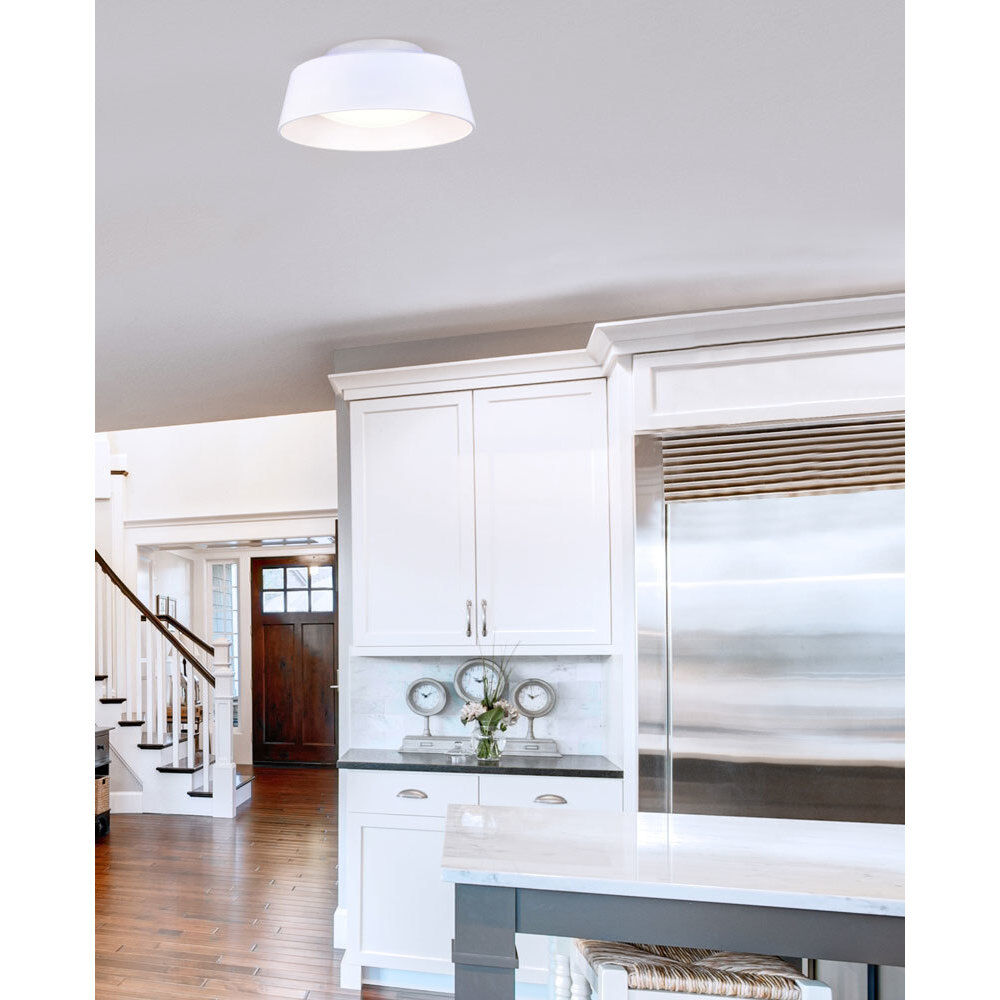 Adira LED 13.75 inch White Flush Mount Ceiling Light