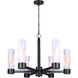 Kristella 6 Light 26 inch Matte Black Chandelier Ceiling Light