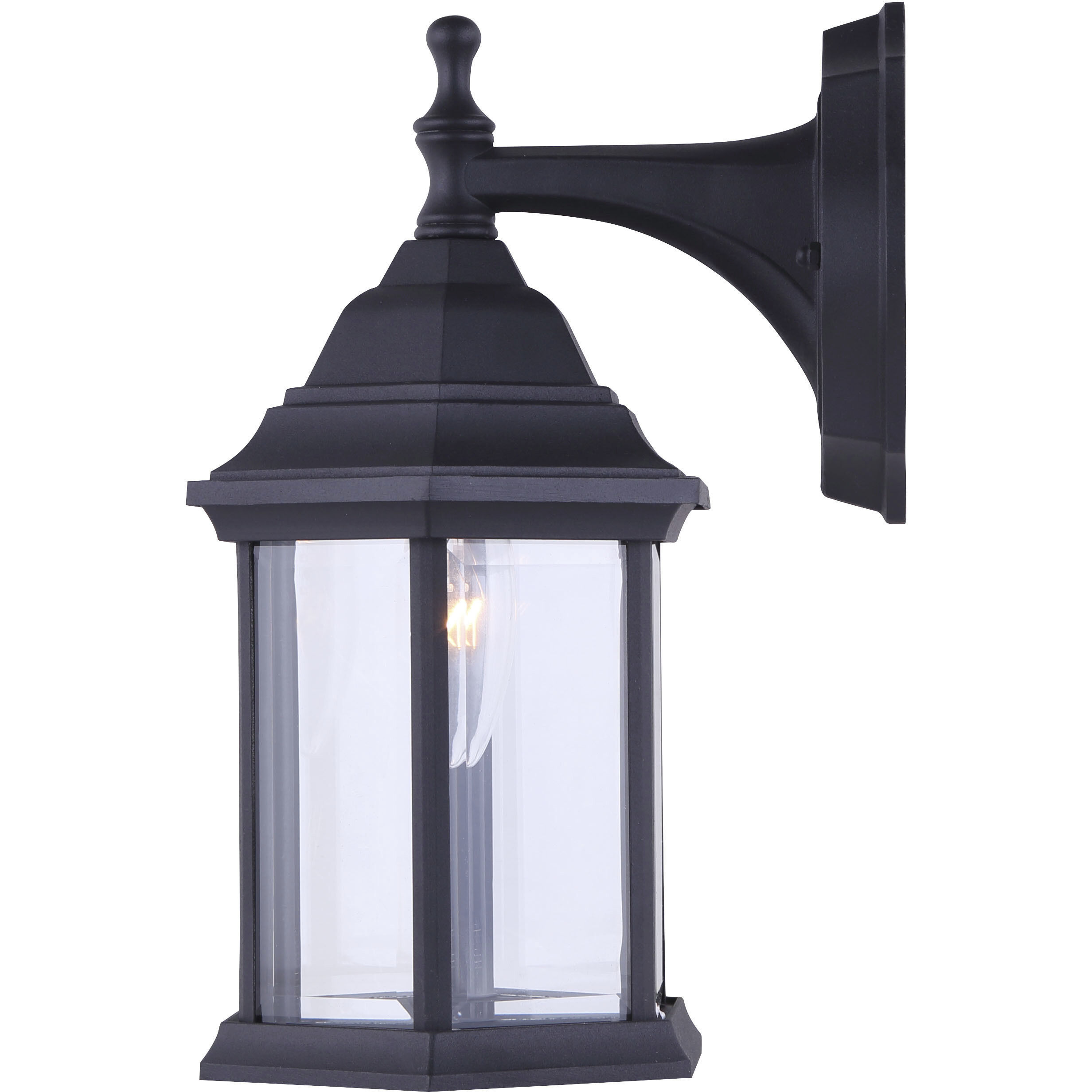 Madison 1 Light 6.25 inch Black Outdoor Lantern, Downlight