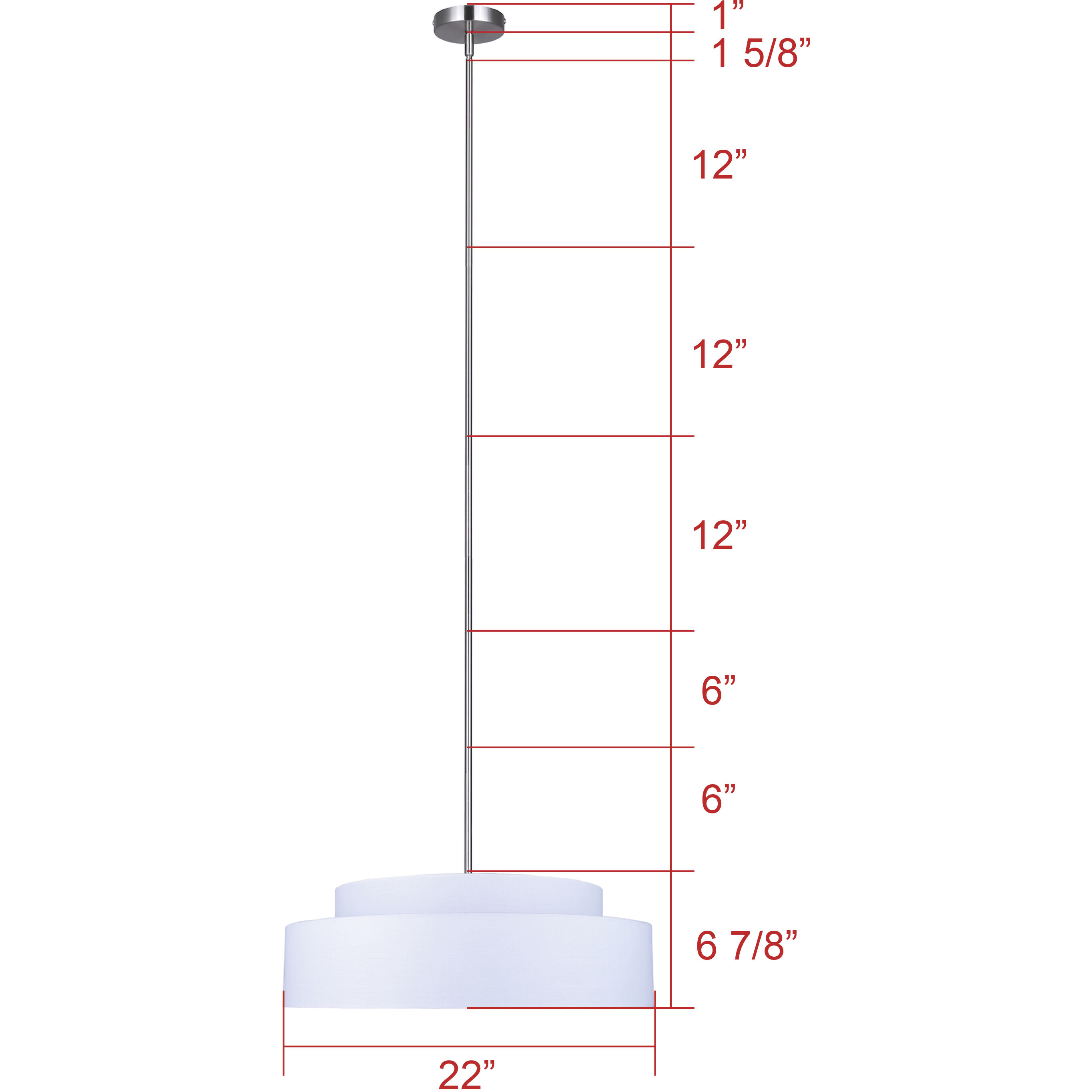 Landra 3 Light 22 inch Brushed Nickel Chandelier Ceiling Light