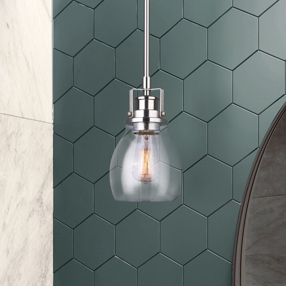 Carson 1 Light 5 inch Brushed Nickel Pendant Ceiling Light