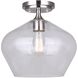 Conall 1 Light 12 inch Brushed Nickel Flush Mount Ceiling Light