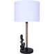 Sidro 26 inch 100.00 watt Matte Black Table Lamp Portable Light