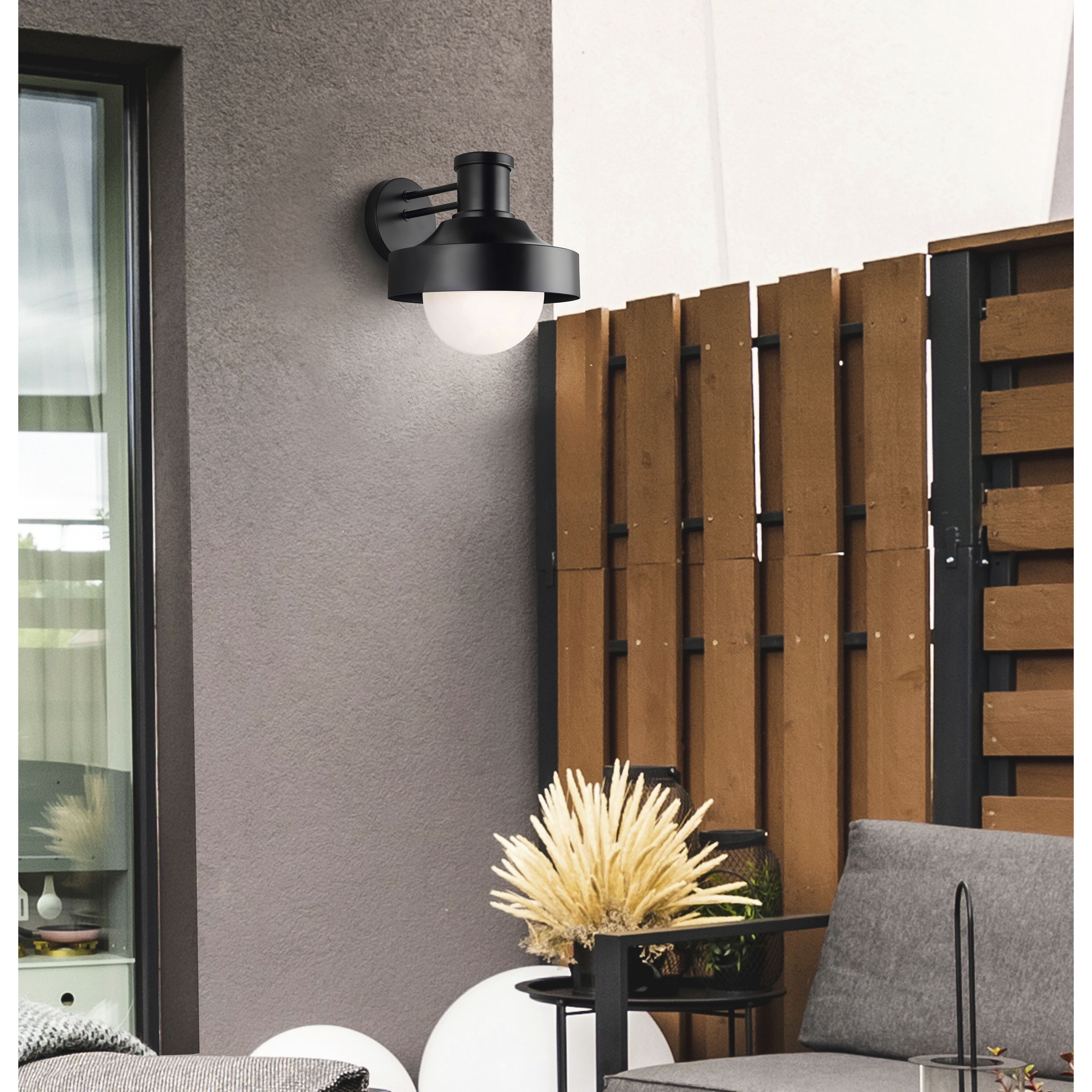 Baylor 1 Light 12.88 inch Black Outdoor Lantern