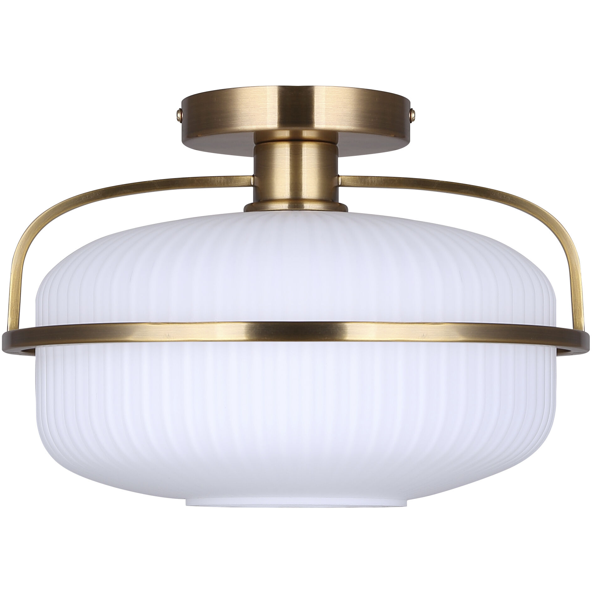 Eve 1 Light 12 inch Gold Semi-Flush Mount Ceiling Light
