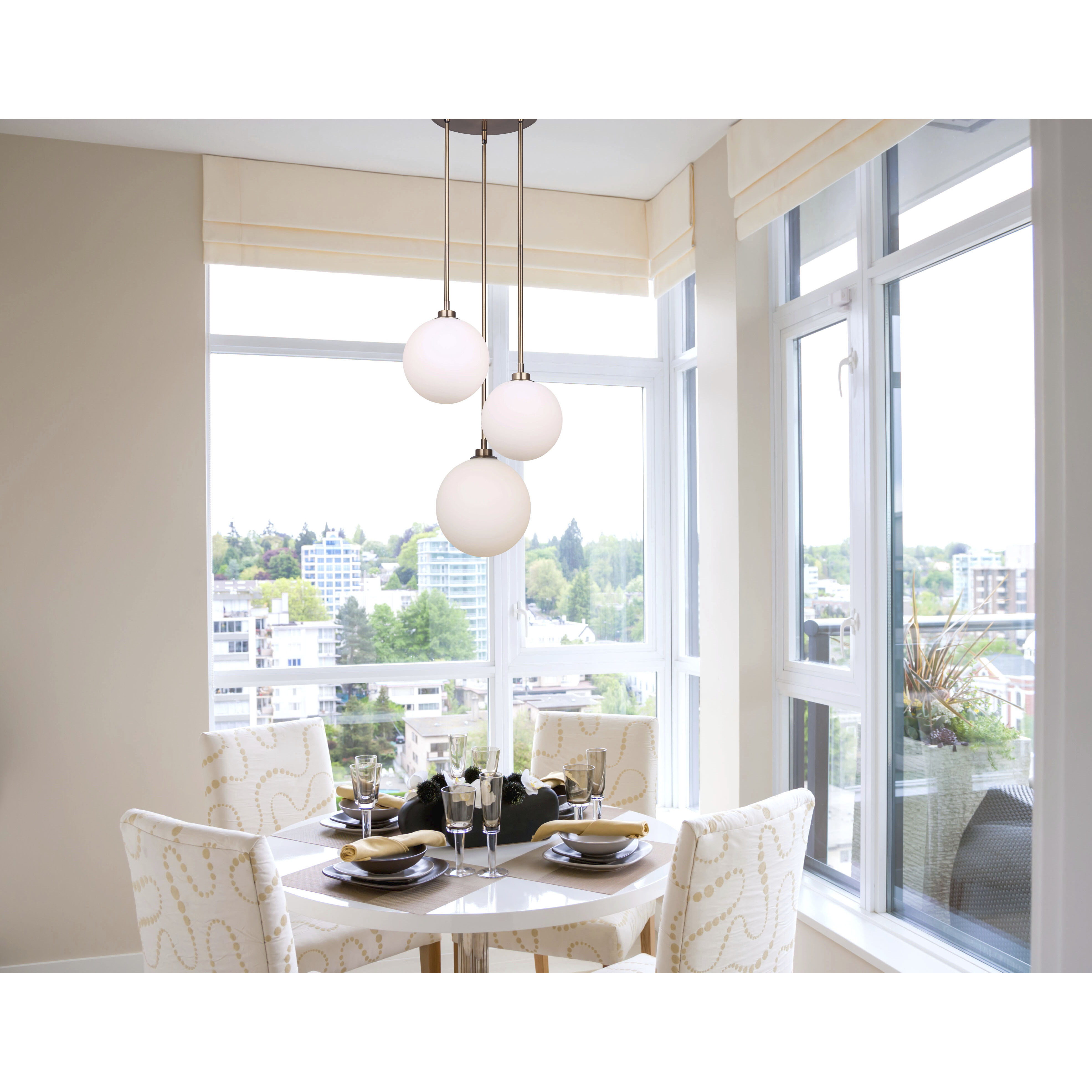 Simone 3 Light 14.75 inch Gold Pendant Ceiling Light