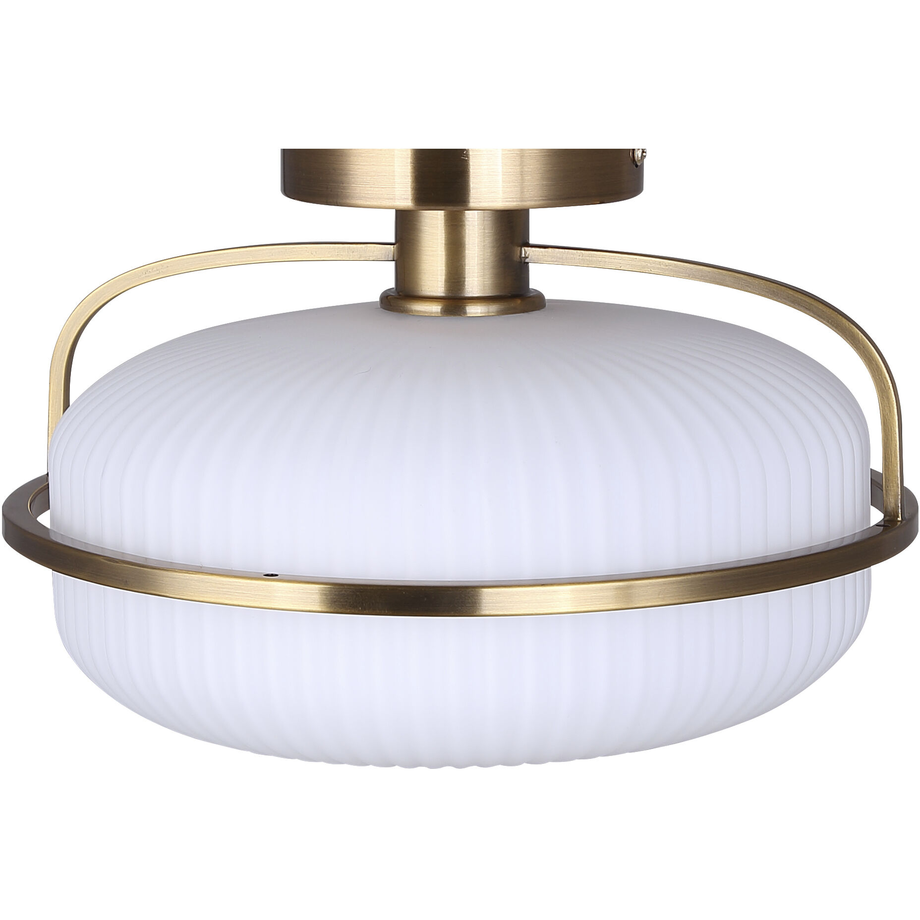 Eve 1 Light 12 inch Gold Semi-Flush Mount Ceiling Light