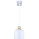 Caleb 3 Light 7 inch Matte White & Wood Pendant Ceiling Light