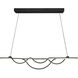 Veira LED 36 inch Black Chandelier Ceiling Light