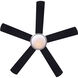 Madison 52 inch Brushed Nickel with Grey/Black Blades Indoor Fan, Dual Mount