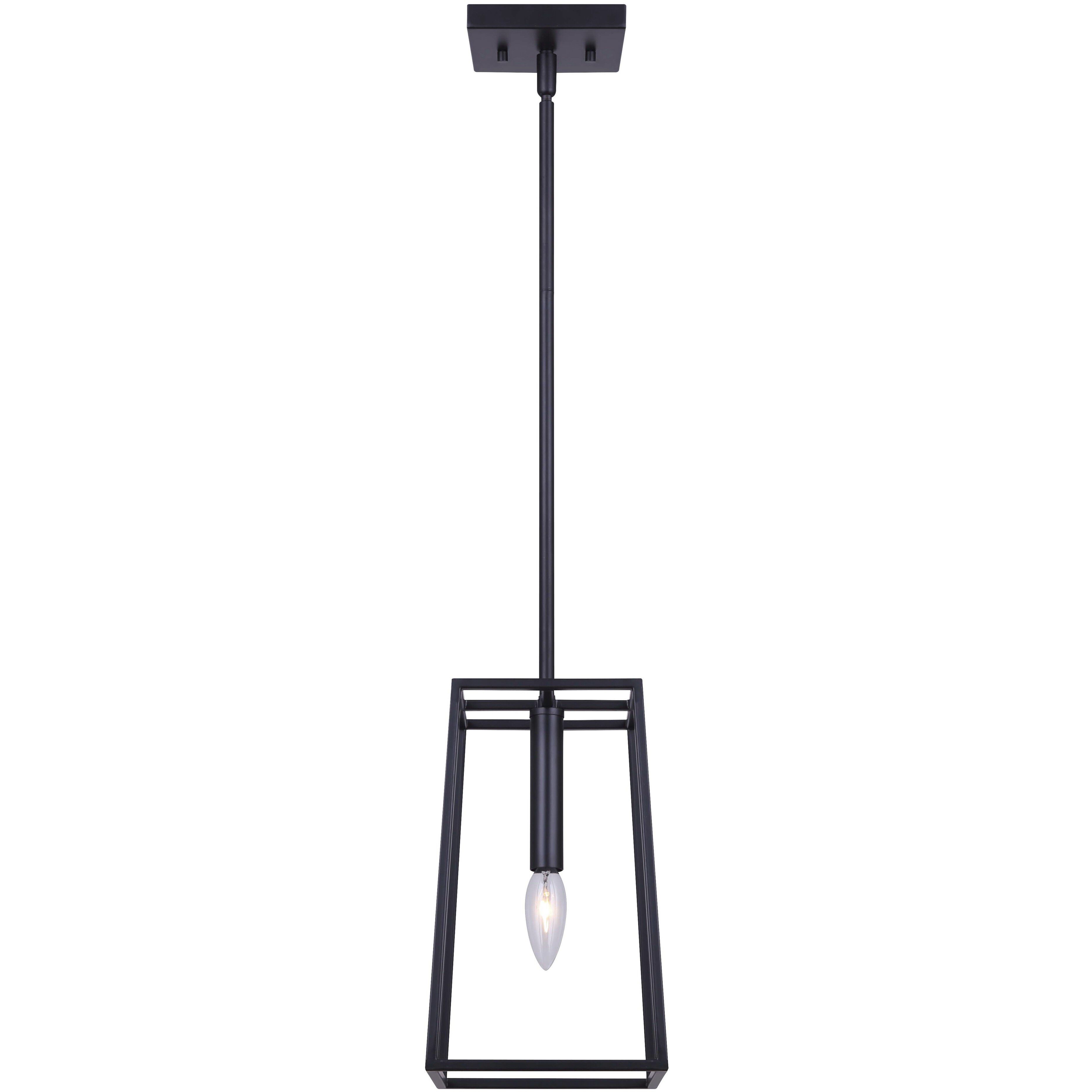 Madison 1 Light 6.5 inch Black Pendant Ceiling Light