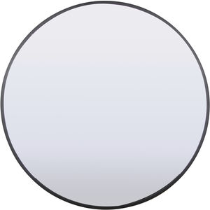 Round 28 X 28 inch Matte Black Medicine Cabinet