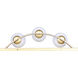 Monroe 3 Light 24 inch Gold Vanity Light Wall Light