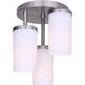 Britton 3 Light 10.63 inch Brushed Nickel Semi-Flush Ceiling Light