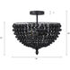 Burkley 2 Light 16 inch Matte Black Semi-Flush Mount Ceiling Light